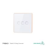 کلید سه پل  Tuya مدل Concave - تصویر 2